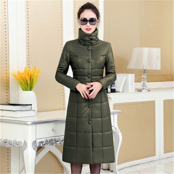 women long leather parker jacket vintage office ladies elegant pu coat stand collar down jacket warm clothing plus size 7xlg1317, Black
women long leather parker jacket vintage office ladies elegant pu coat stand collar down jacket warm clothing plus size 7xlg1317, Black