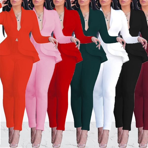 women winter women's set tracksuit full sleeve ruffles blazers pencil pants suit two piece set office lady outfit uniform, White;black
women winter women's set tracksuit full sleeve ruffles blazers pencil pants suit two piece set office lady outfit uniform, White;black