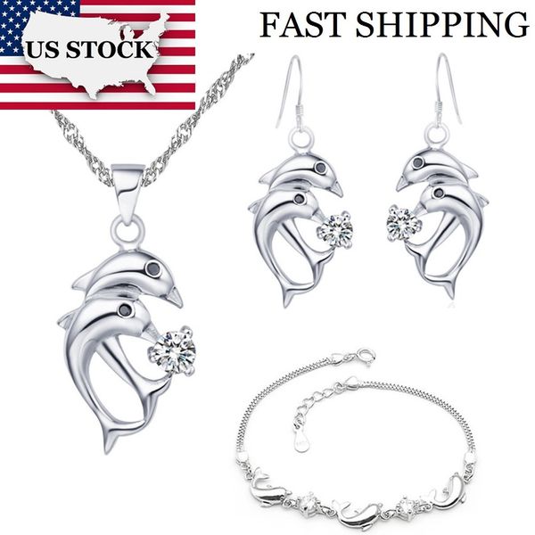 usa stock uloveido dolphine pendant necklace and earrings jewelry sets bracelets animal silver color costume jewelry set t159
usa stock uloveido dolphine pendant necklace and earrings jewelry sets bracelets animal silver color costume jewelry set t159