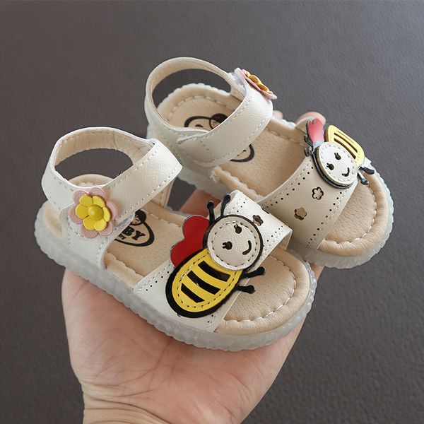 soft-sole baby girls sandals 0-1-2-year toddler girls shoes summer 2020 infant first walker barefoot flat cartoon bee, Black;red
soft-sole baby girls sandals 0-1-2-year toddler girls shoes summer 2020 infant first walker barefoot flat cartoon bee, Black;red