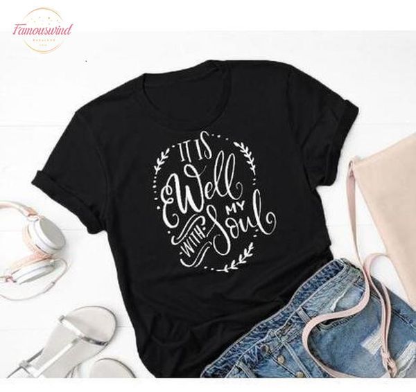 it is well with my soul t-shirt christian casual stylish religious tee summer cotton vintage clothing bible verse camisetas, White
it is well with my soul t-shirt christian casual stylish religious tee summer cotton vintage clothing bible verse camisetas, White