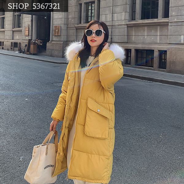 cotton-padded clothes woman 2019 winter suit-dress long fund overknee women's down cotton woman loose coat jacket tide, Black
cotton-padded clothes woman 2019 winter suit-dress long fund overknee women's down cotton woman loose coat jacket tide, Black