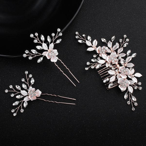 jonnafe rose gold floral leaf bridal hair comb pins set hand wired crystal wedding hair jewelry women headpiece accessories, Golden;white
jonnafe rose gold floral leaf bridal hair comb pins set hand wired crystal wedding hair jewelry women headpiece accessories, Golden;white