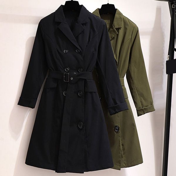 mferlier classic women's jackets turn down collar double breasted sashes black army green oversize 7xl 8xl women trench coat, Tan;black
mferlier classic women's jackets turn down collar double breasted sashes black army green oversize 7xl 8xl women trench coat, Tan;black