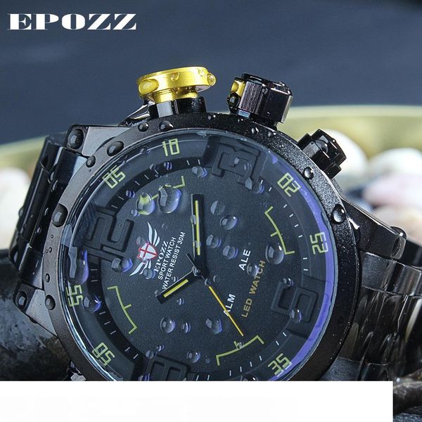 epozz sport watch 3atm quartz digital led dual time date day alarm chronograph stainless steel band strap outdoor men wristwatch mx190725, Slivery;brown
epozz sport watch 3atm quartz digital led dual time date day alarm chronograph stainless steel band strap outdoor men wristwatch mx190725, Slivery;brown