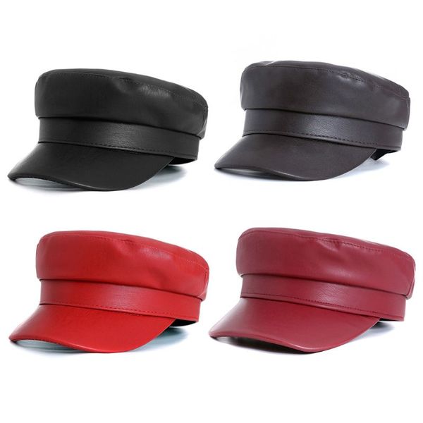 fashion women pu flat sailor cap imitation leather retro wild lady luxury navy captain hat female solid color casual hat, Blue;gray
fashion women pu flat sailor cap imitation leather retro wild lady luxury navy captain hat female solid color casual hat, Blue;gray