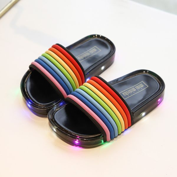 led slipper 2020 summer footwear luminous jelly children's girls slippers pvc non-slip rainbow beach sandals kids home bathroom, Black;red
led slipper 2020 summer footwear luminous jelly children's girls slippers pvc non-slip rainbow beach sandals kids home bathroom, Black;red