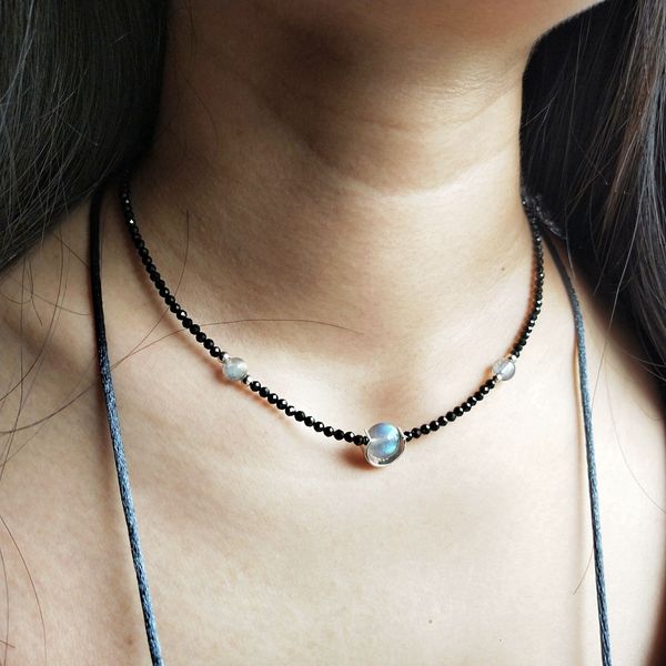 liiji unique genuine stone labradorite black spinels s925 sterling silver delicate necklace for women jewelry dropshipping, Golden;silver
liiji unique genuine stone labradorite black spinels s925 sterling silver delicate necklace for women jewelry dropshipping, Golden;silver