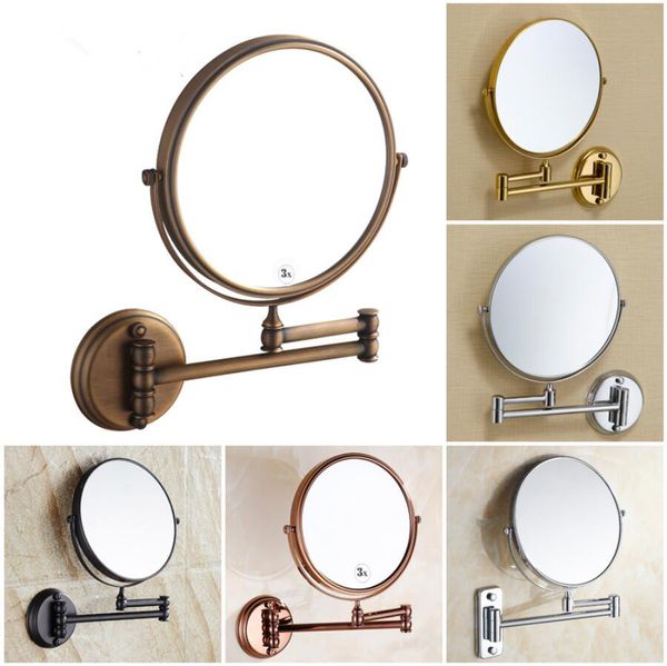 8 inch bath mirror 360 retractable wall mounted 1x/3x cosmetic makeup double faced led mirror bathroom accessories
8 inch bath mirror 360 retractable wall mounted 1x/3x cosmetic makeup double faced led mirror bathroom accessories