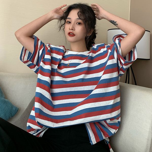 oversize t shirt casual tshirt loose striped o-neck short-sleeved women t-shirt female t shirt woman cloth harajuku l0485, White
oversize t shirt casual tshirt loose striped o-neck short-sleeved women t-shirt female t shirt woman cloth harajuku l0485, White