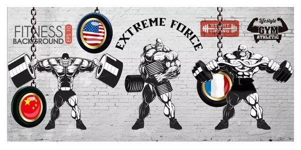 customized 3d stereo sports gym p wall paper mural retro nostalgic strongman weightlifting gym background papel de parpede
customized 3d stereo sports gym p wall paper mural retro nostalgic strongman weightlifting gym background papel de parpede