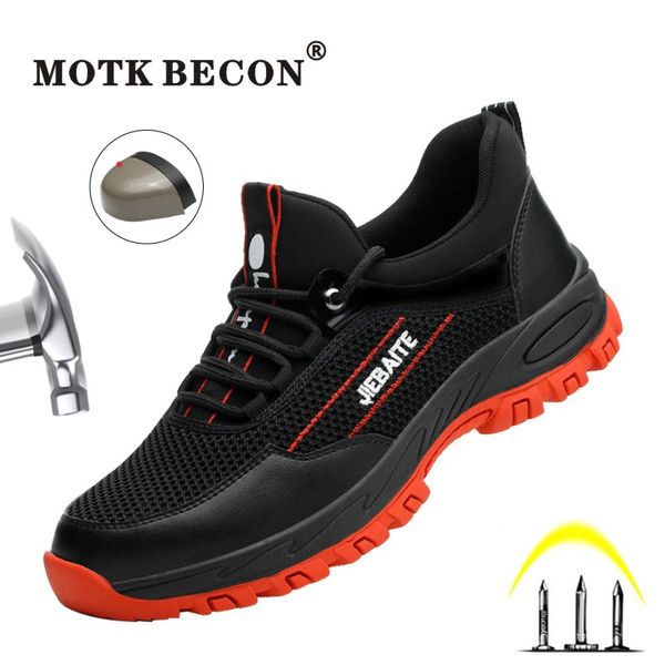 motk becon indestructible men's safety shoes with steel toe cap puncture proof breathable sneakers construction work boots l19, Black
motk becon indestructible men's safety shoes with steel toe cap puncture proof breathable sneakers construction work boots l19, Black