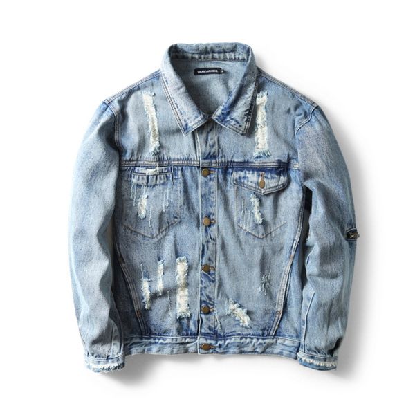 kimsere fashion men hi street ripped jean jackets streetwear distressed hip hop rock denim jacket outerwear for male with holes, Black;brown
kimsere fashion men hi street ripped jean jackets streetwear distressed hip hop rock denim jacket outerwear for male with holes, Black;brown