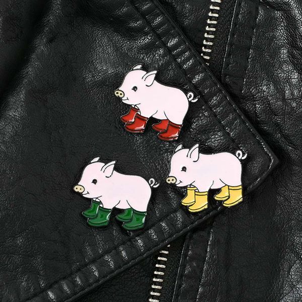 fun pig with rain boots enamel pins piggy brooches badge denim jeans lapel pin cartoon cute animal jewelry kids friends gift, Gray
fun pig with rain boots enamel pins piggy brooches badge denim jeans lapel pin cartoon cute animal jewelry kids friends gift, Gray