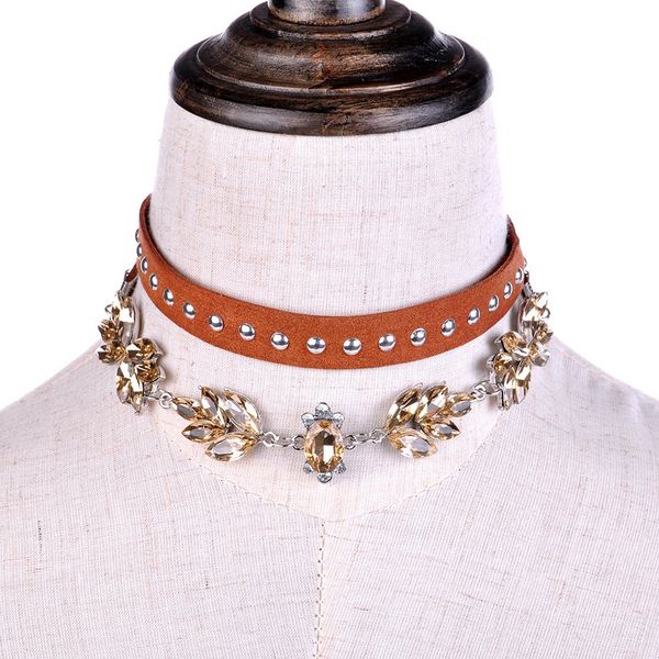 fashion trend of the two-layer rhinestone necklace choker personalized velvet with diamonds creative female necklace, Golden;silver
fashion trend of the two-layer rhinestone necklace choker personalized velvet with diamonds creative female necklace, Golden;silver
