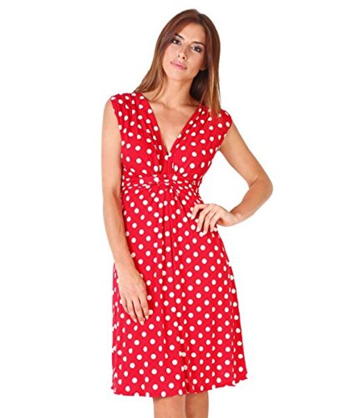 krisp womens casual party cocktail polka dot knot front ruched waist dress plus size, Black;gray
krisp womens casual party cocktail polka dot knot front ruched waist dress plus size, Black;gray