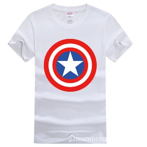 мода мужчины напечатаны футболки captain america проблемные shield logo комиксы для взрослых рубашка m-2xl хлопок повседневная футболки, White;black 
мода мужчины напечатаны футболки captain america проблемные shield logo комиксы для взрослых рубашка m-2xl хлопок повседневная футболки, White;black