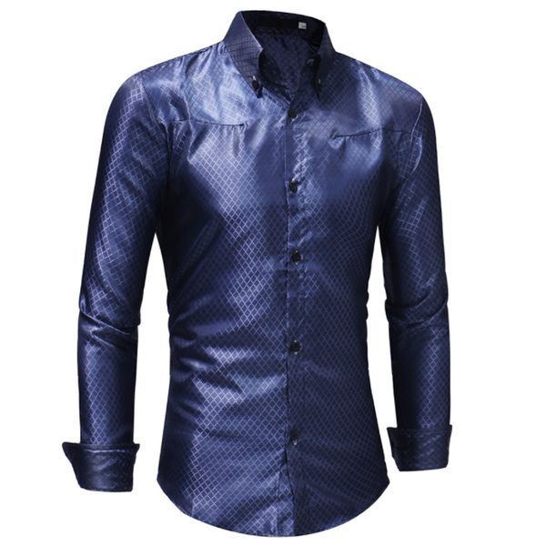 silk shirt men 2019 spring satin smooth men grid shirt business chemise homme casual slim fit shiny gold dress shirts size 3xl, White;black
silk shirt men 2019 spring satin smooth men grid shirt business chemise homme casual slim fit shiny gold dress shirts size 3xl, White;black