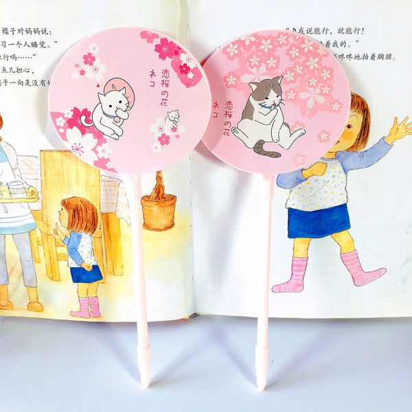 24 pcs/lot cherry sakura cat gel pen cute fan 0.5mm black ink signature pen promotional stationery gift school & office supplies
24 pcs/lot cherry sakura cat gel pen cute fan 0.5mm black ink signature pen promotional stationery gift school & office supplies