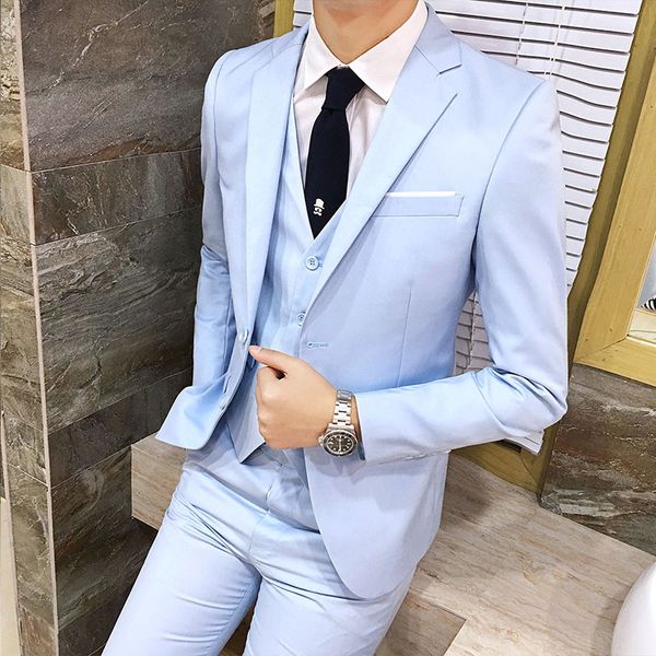 jacket pant vest men 3 pieces slim fit casual tuxedo suit / male suits set wedding groom dress business blazers trousers s-6xl, White;black
jacket pant vest men 3 pieces slim fit casual tuxedo suit / male suits set wedding groom dress business blazers trousers s-6xl, White;black
