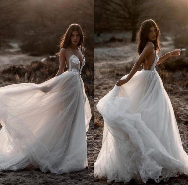 sexy deep v шеи спагетти свадебные платья аппликации открыть назад линия развертки поезд свадебное платье пляж свадебное платье de novia bc1, White
sexy deep v шеи спагетти свадебные платья аппликации открыть назад линия развертки поезд свадебное платье пляж свадебное платье de novia bc1, White