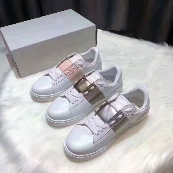 designer casual white sneakers with rock pyramid studs rivet for men womens low up girls students shoes luxury loafers with box 34-44, Black
designer casual white sneakers with rock pyramid studs rivet for men womens low up girls students shoes luxury loafers with box 34-44, Black