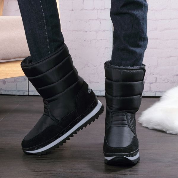 men shoes men's high tube snow boots platform mid-calf lined waterproof boots warm plus velvet winter round toe shoes, Black
men shoes men's high tube snow boots platform mid-calf lined waterproof boots warm plus velvet winter round toe shoes, Black