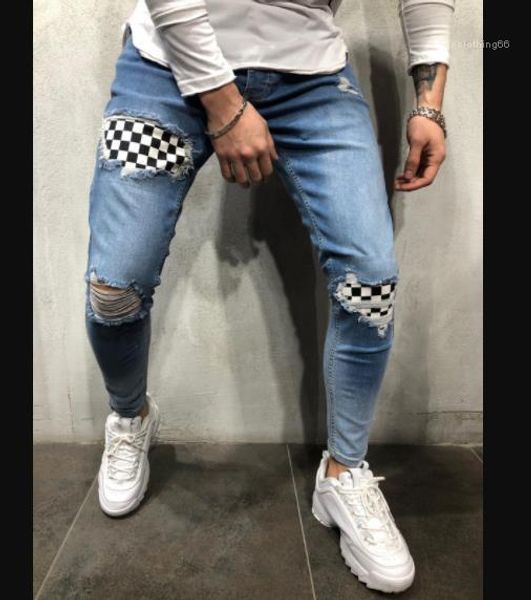 jeans knee holes street style casual pencil pants pantalones skateboard mens pants panelled mens designer, Blue
jeans knee holes street style casual pencil pants pantalones skateboard mens pants panelled mens designer, Blue