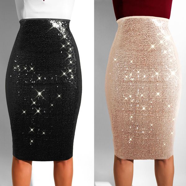 2020 new women's sequined skirt sequins slim with lining bag hip skirt fashion apricot black skirt, Black;gray
2020 new women's sequined skirt sequins slim with lining bag hip skirt fashion apricot black skirt, Black;gray