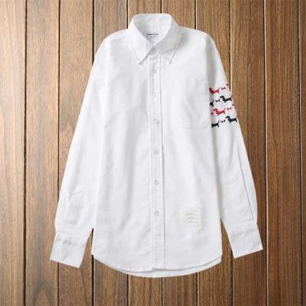 mens slim shirts new tide brand high end tb oxford spinning long sleeved shirt couple with the same paragraph, White;black
mens slim shirts new tide brand high end tb oxford spinning long sleeved shirt couple with the same paragraph, White;black