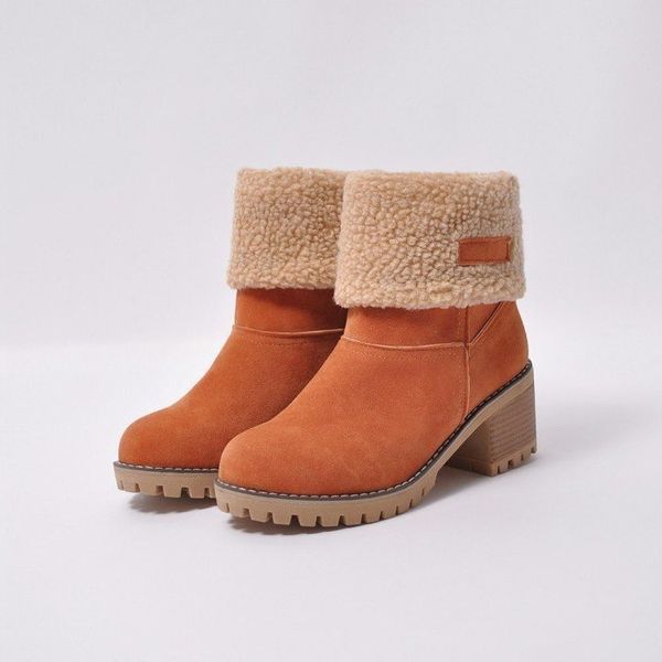 new women boots winter outdoor keep warm fur boots waterproof women's snow thick heel with round head short boot, Black
new women boots winter outdoor keep warm fur boots waterproof women's snow thick heel with round head short boot, Black