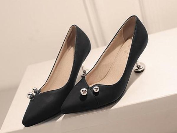 2019 women's shoes in spring and autumn with new style high heel fine heel pointed end suede@275, Black
2019 women's shoes in spring and autumn with new style high heel fine heel pointed end suede@275, Black
