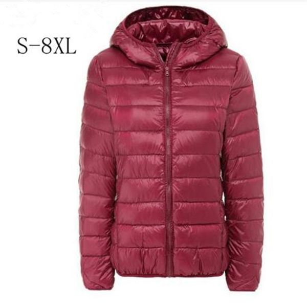 brand large size 7xl 8xl women's down coat plus ultra light down jacket women autumn winter hooded feather warm jacket, Black
brand large size 7xl 8xl women's down coat plus ultra light down jacket women autumn winter hooded feather warm jacket, Black