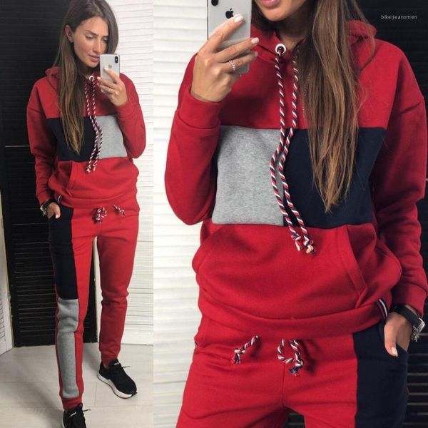 female 2pcs pants fleece sports set with hoodie fashion dseigner slim jumpsuit apparel women winter panelled, White
female 2pcs pants fleece sports set with hoodie fashion dseigner slim jumpsuit apparel women winter panelled, White