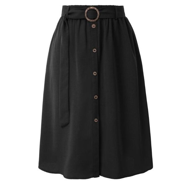 jasambac skirt+belt front skirt buttons & belt elastic waist 1pcs soft, Black
jasambac skirt+belt front skirt buttons & belt elastic waist 1pcs soft, Black