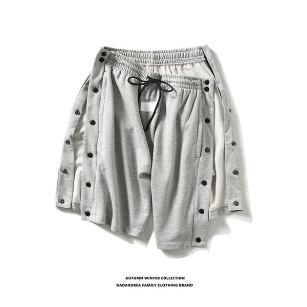 side-breasted loose straight straight training basketball pants sports casual five-point men's shorts, White;black
side-breasted loose straight straight training basketball pants sports casual five-point men's shorts, White;black