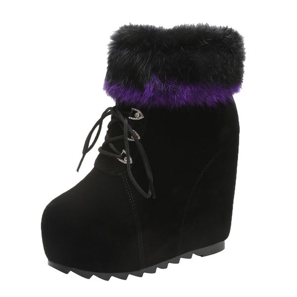 new 2019 women's booties plus size fashion high heels boots winter warm plush shoes platforms increasing short ankle snow boots, Black
new 2019 women's booties plus size fashion high heels boots winter warm plush shoes platforms increasing short ankle snow boots, Black