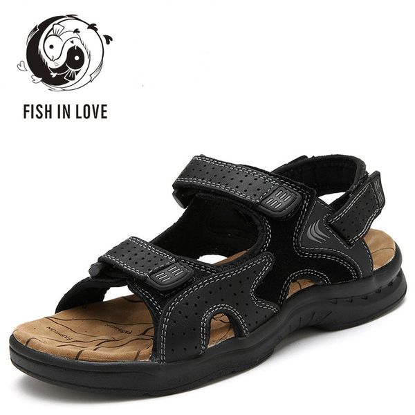 sandals fashion casual men beach handmade genuine leather summer shoes retro sewing classics footwear zapato hombre, Black
sandals fashion casual men beach handmade genuine leather summer shoes retro sewing classics footwear zapato hombre, Black