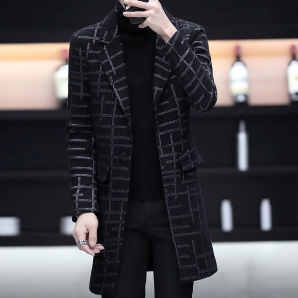 l~4xl 2019 new men's clothing fashion middle and long style young people to repair the korean style wind coat costumes, Tan;black
l~4xl 2019 new men's clothing fashion middle and long style young people to repair the korean style wind coat costumes, Tan;black