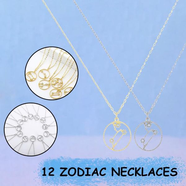 treasured necklace couple twelve constellation pattern choker accessories pendant necklace stylish ornaments presents torque, Silver
treasured necklace couple twelve constellation pattern choker accessories pendant necklace stylish ornaments presents torque, Silver