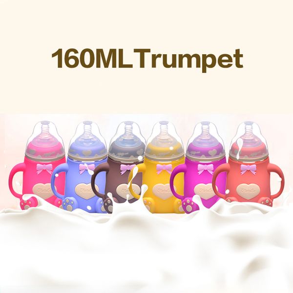 160ml baby silicone milk feeding bottle mamadeira vidro bpa safe infant juice water feeding bottle cup glass nursing feeder
160ml baby silicone milk feeding bottle mamadeira vidro bpa safe infant juice water feeding bottle cup glass nursing feeder