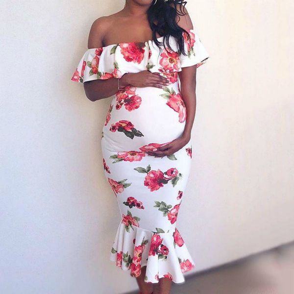new maternity dresses mother pregnancy floral women's falbala off shoulder ruffle shoulderless pregnancy dress pregnant vestidos, White
new maternity dresses mother pregnancy floral women's falbala off shoulder ruffle shoulderless pregnancy dress pregnant vestidos, White