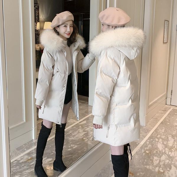 women's down & parkas 2021 plus size women winter cotton jacket fur collar hooded thicken long cotton-padded student loose coat y147, Black
women's down & parkas 2021 plus size women winter cotton jacket fur collar hooded thicken long cotton-padded student loose coat y147, Black