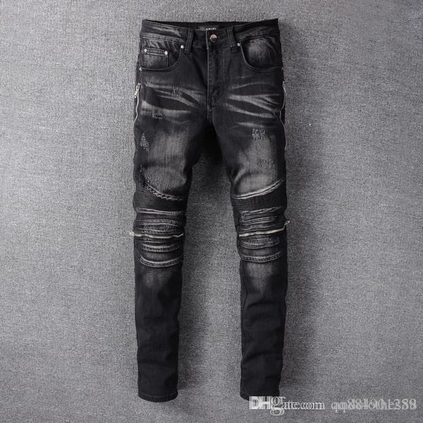 mens 2020 luxury designer clothes distressed ripped biker jean men women slim fit motorcycle biker denim jeans hip hop jeans for men, Blue
mens 2020 luxury designer clothes distressed ripped biker jean men women slim fit motorcycle biker denim jeans hip hop jeans for men, Blue