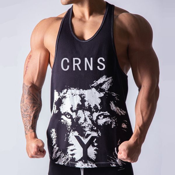 new bodybuilding tank men's gym fitness cotton sleeveless shirt male casual fashion print stringer singlet vest undershirt t200527, White;black
new bodybuilding tank men's gym fitness cotton sleeveless shirt male casual fashion print stringer singlet vest undershirt t200527, White;black