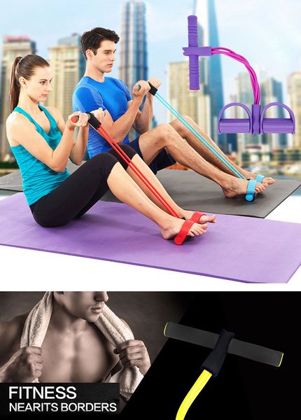 4 tubes latex resistance bands pedal expander tensile rope gym yoga workout waist training elastic band for fitness equipment
4 tubes latex resistance bands pedal expander tensile rope gym yoga workout waist training elastic band for fitness equipment