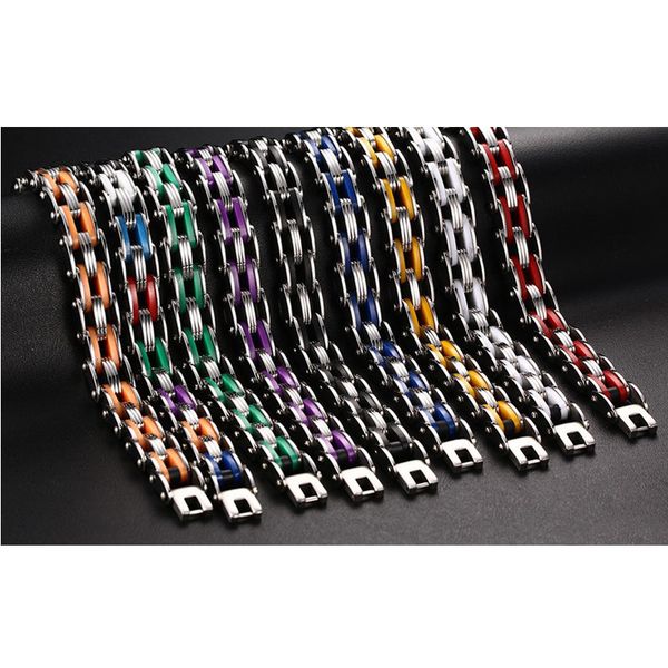 vnox masculine mens bike chain bracelet stainless steel motorcycle link chain bicycle chain silicone bangles, Golden;silver
vnox masculine mens bike chain bracelet stainless steel motorcycle link chain bicycle chain silicone bangles, Golden;silver