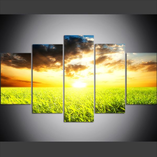 5 piece large size canvas wall art pictures creative playground, sunset, light, green grass art print oil painting for living room decor
5 piece large size canvas wall art pictures creative playground, sunset, light, green grass art print oil painting for living room decor