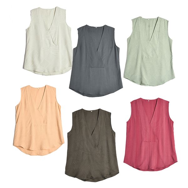 women summer silk blouse v neck sleeveless office wear casual elegant natural silk blouses multi-color real shirt, White
women summer silk blouse v neck sleeveless office wear casual elegant natural silk blouses multi-color real shirt, White