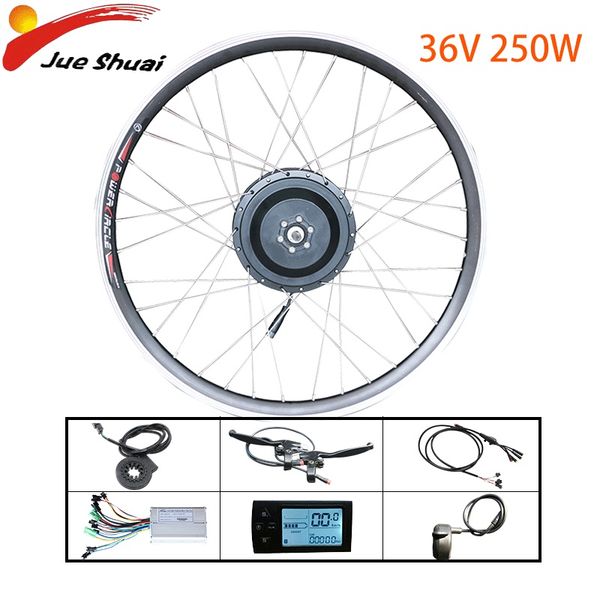 electric bike conversion kit 36v 250w front motor wheel 20''24''26''700c brushless gear hub motor e bike kit e, Silver;blue
electric bike conversion kit 36v 250w front motor wheel 20''24''26''700c brushless gear hub motor e bike kit e, Silver;blue